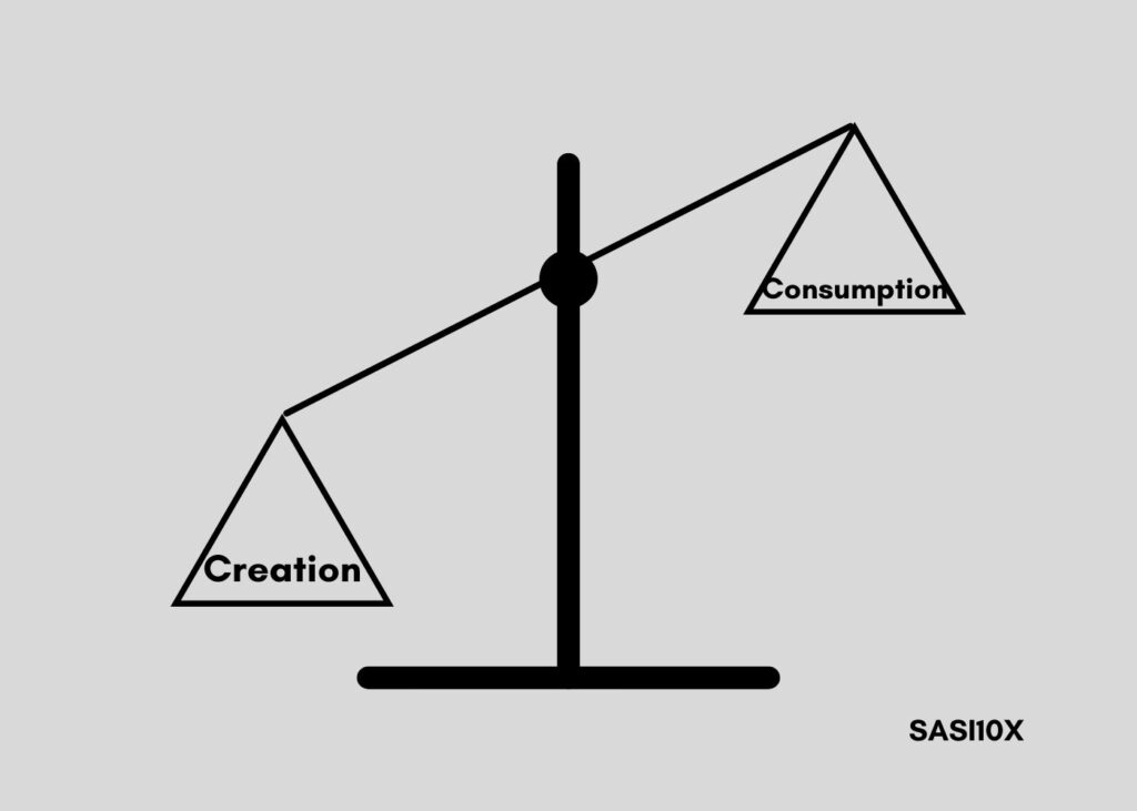 create more, consume less